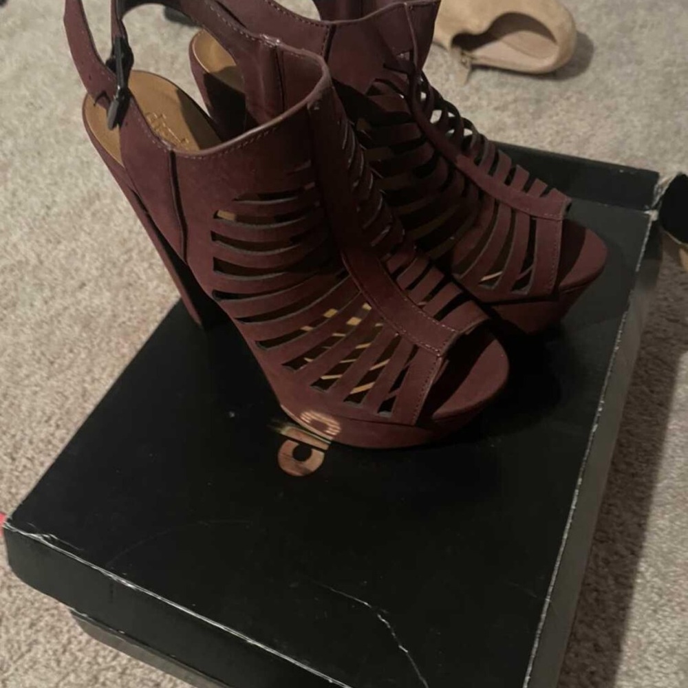 Suede heels